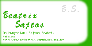 beatrix sajtos business card
